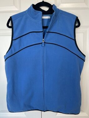 Blue Fleece Vest by St. Aumont